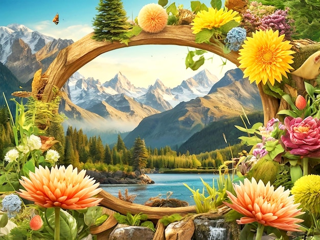 Nature Beauty Collage frame