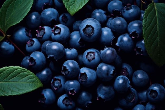 Nature blueberry background Fruit harvest Generate Ai