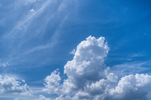 Nature Cloudscape White clouds in a blue sky