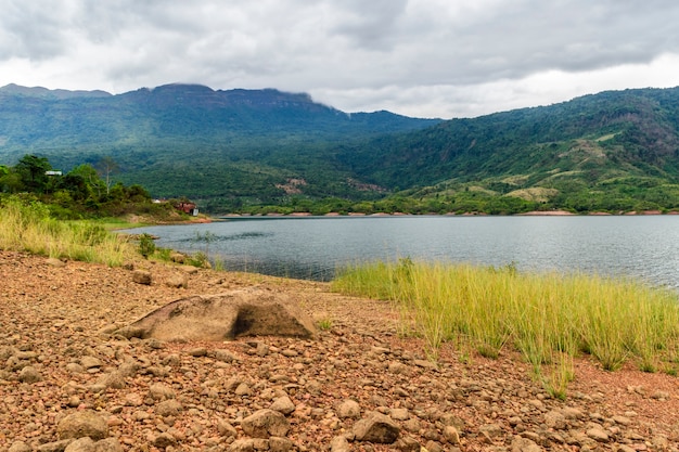 Nature lake with landscape Namngum Dam Vientiane laos