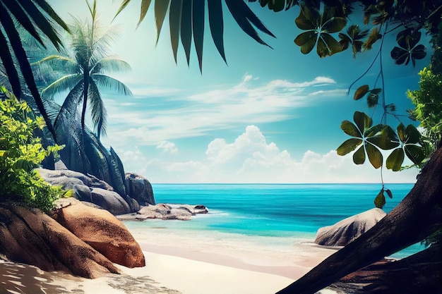 Nature Landscape View of Beautiful tropical beach