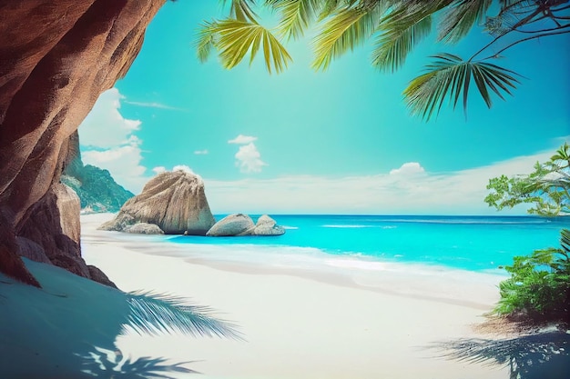 Nature Landscape View of Beautiful tropical beach