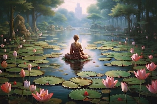 Nature meditation flowers lotus