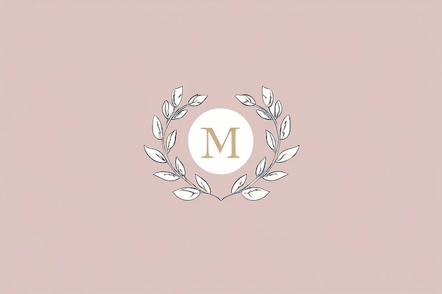 Photo nature monogram logo template design for beauty spa and eco friendly products beautiful leaves