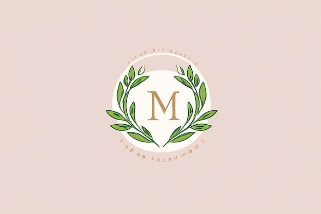 Nature Monogram Logo Template Design for Beauty Spa and Eco Friendly Products Beautiful Leaves