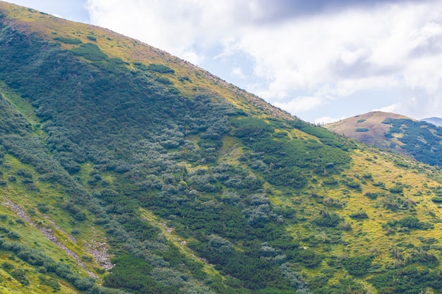 Nature mountain landscape on the background of the sky