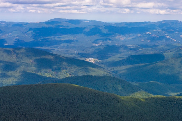 Nature mountain landscape on the background of the sky