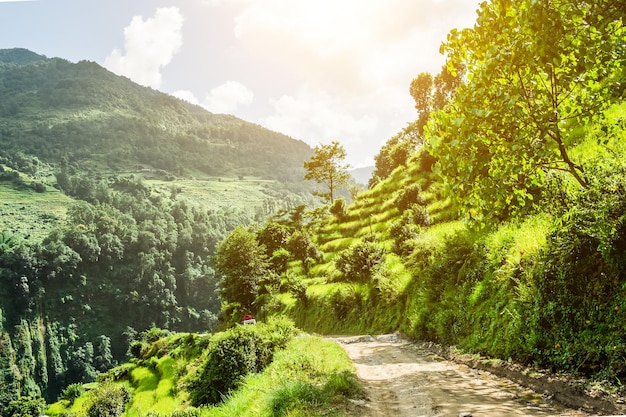 Nature scenery in Nepalese Himalayas