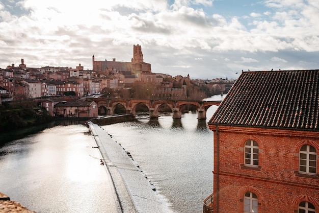 Nature sights architecture and life of the city of Albi in France