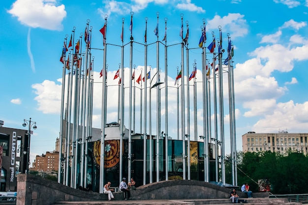 Nature sights architecture and life of the city of Moscow