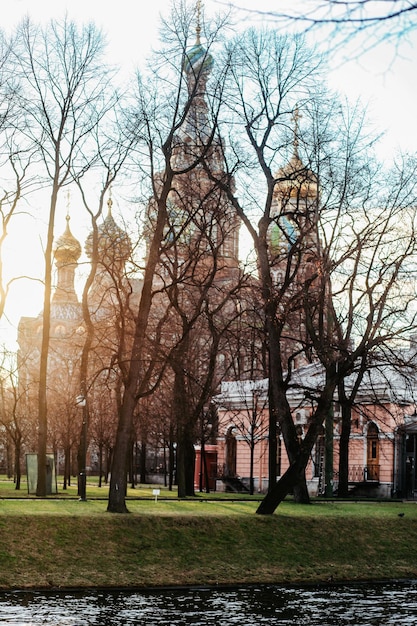 Nature sights architecture and life of the city of Russia Saint Petersburg