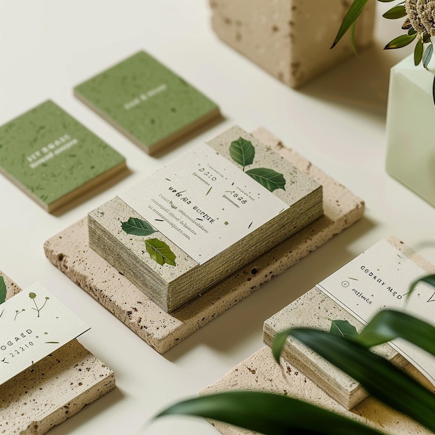 Photo nature themed and eco friendly business card design