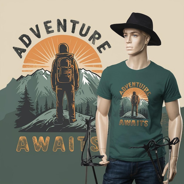 Photo nature amp traveling t shirt design