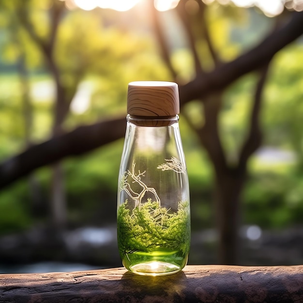 Nature tree inside the bottle