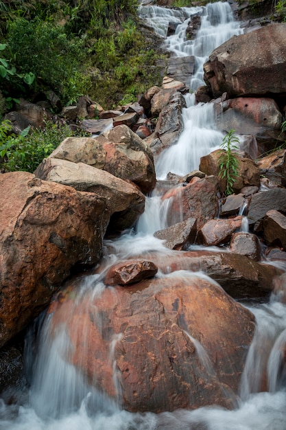 Nature waterfall in rain season