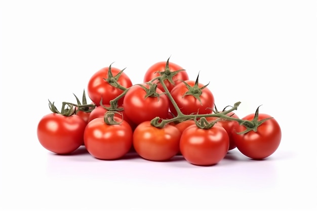 Nature039s Scarlet Gems Isolated Red Tomatoes Radiating Freshness on a White Background