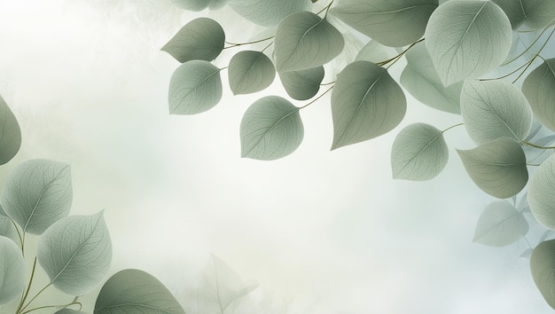 NatureInspired Design Soft Green Leaves Overlapping for a Canopy Effect