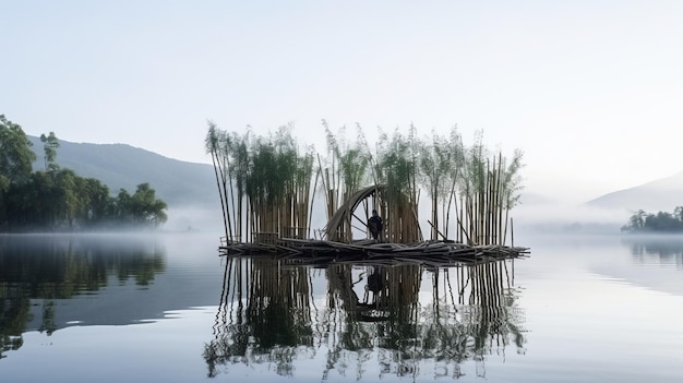 Natureinspired Installations Symbolic Sculptures On A Rural Chinese Island