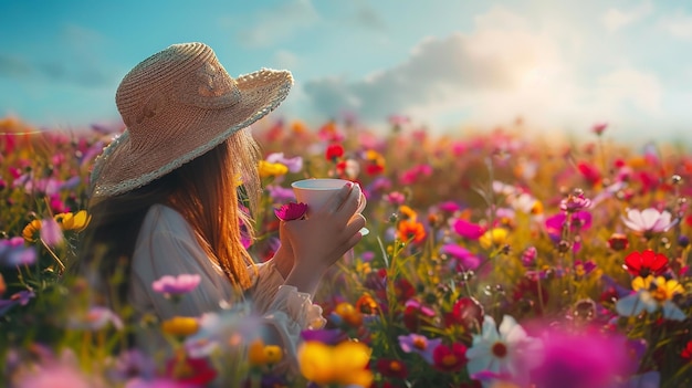 NatureInspired Photographer Drinking Tea