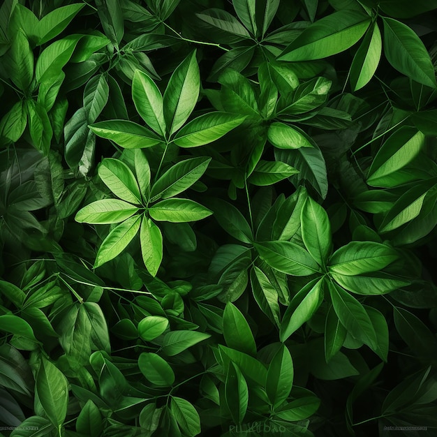 Natures Canvas Green Leaves Background