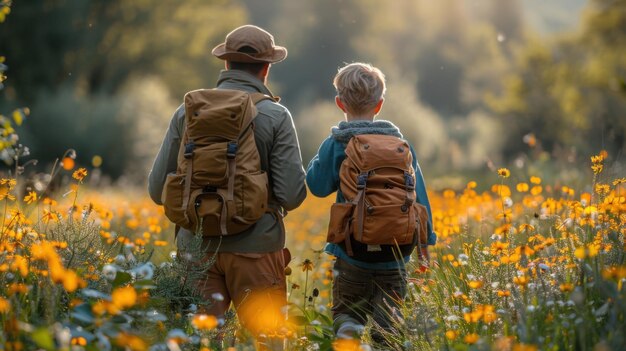 Natures Classroom Family Bonding and Wildlife Watching in a Sunny Nature Reserve Nikon D850 Photography