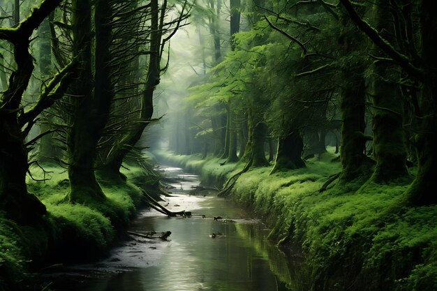 Natures green wonderland green landscape photo