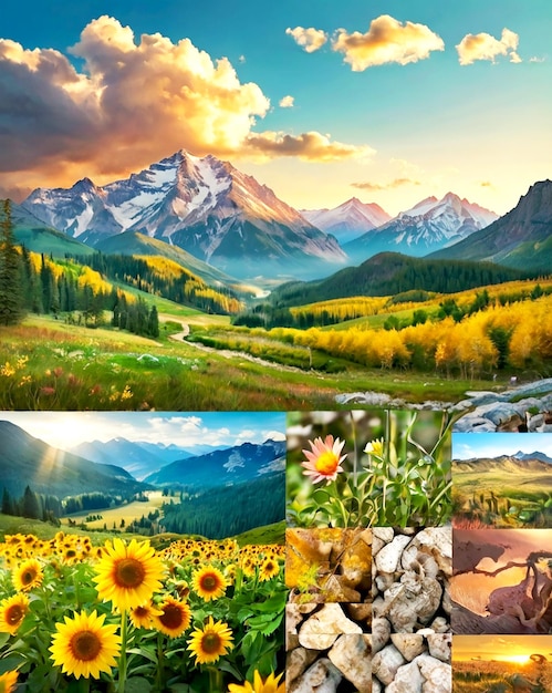 Natures Harmony Dynamic Collage Artistic Fusion Gallery