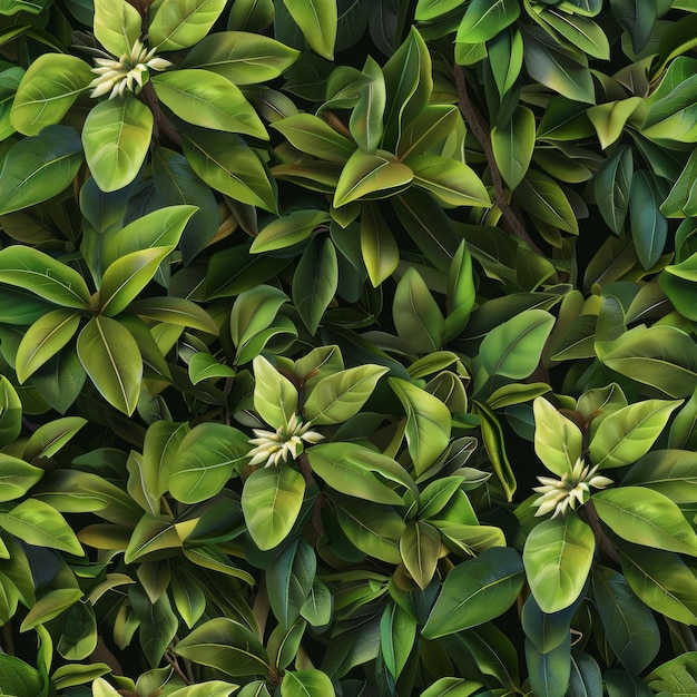 Natures Harmony Seamless Pattern Background of Green Leaves Capturing the Serenity and Beauty