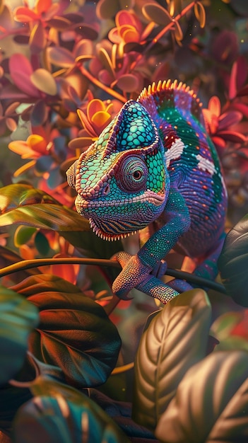 Natures Illusion Chameleon Blending with Precision