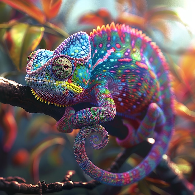 Natures Illusion Chameleon Blending with Precision