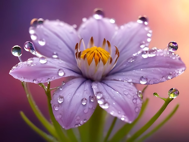 Natures Jewels Mesmerizing Macro Shots of Flowers Adorned with Dew Set Against Abstract Bokeh