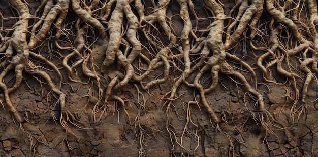 Natures Network Rough textured and bumpy roots plant texture