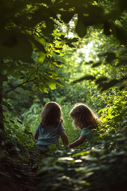 Photo natures playground kids embracing green fun and activities