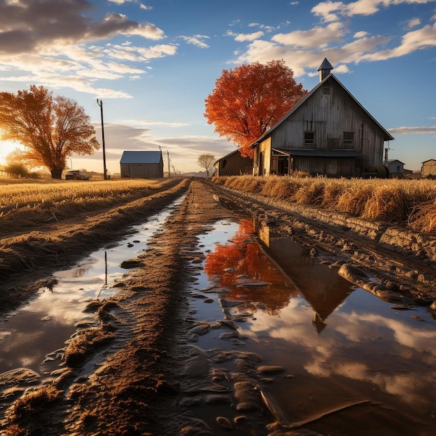 Natures Rustic Symphony Autumn Landscape Photo