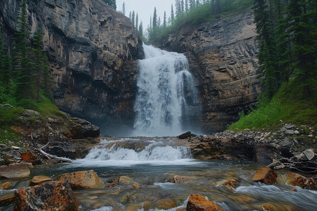 Natures Spectacular Vertical Cascade