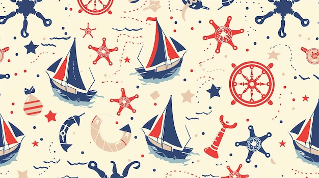 Photo nautical theme seamless pattern wallpaper ar 169 v 6 job id edc40056f8fa4cc4ab3a8188d75308df