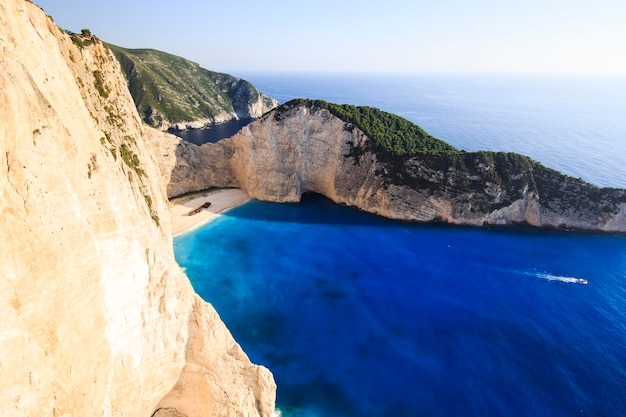 Navagio beach with shipwreck