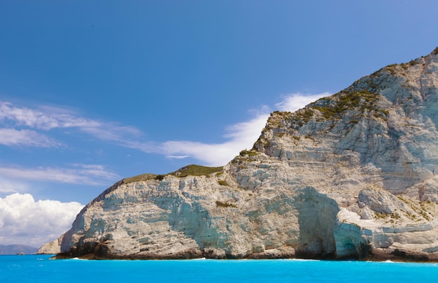 Navagio beach on Zakynthos island Greece summer day