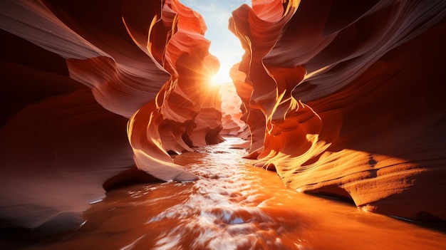 Navajo nation sandstone slot canyon antelope 4k image