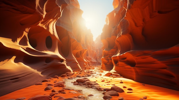 Navajo nation sandstone slot canyon antelope 4k image