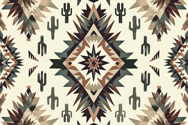 Navajo tribal ethnic seamless pattern background native american textile background