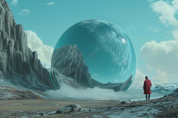 Navigate the surreal terrain of the mirror planet generative ai