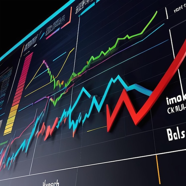 Navigating Growth Business 3D Tablet with Virtual Financial Arrows