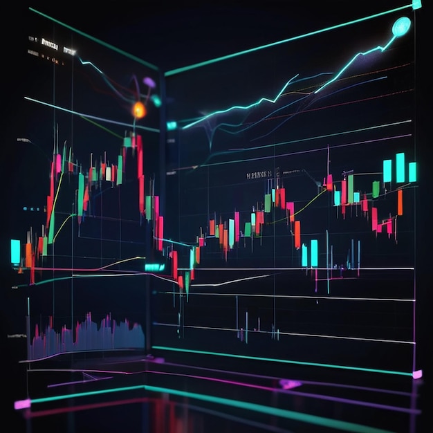 Navigating Growth Business 3D Tablet with Virtual Financial Arrows