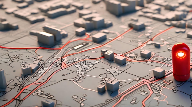 Photo navigating the world 3d gps map pinpointing coordinates