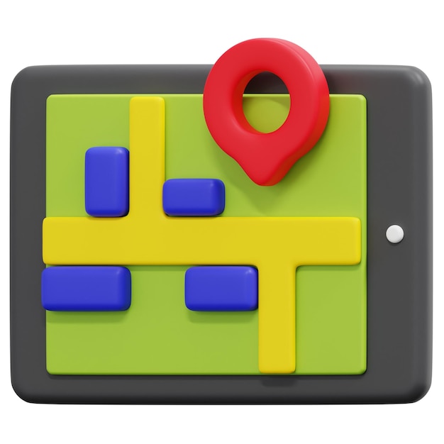 navigation 3d render icon illustration