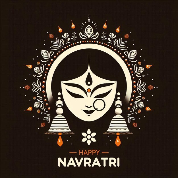 Navratri Poster art illustration