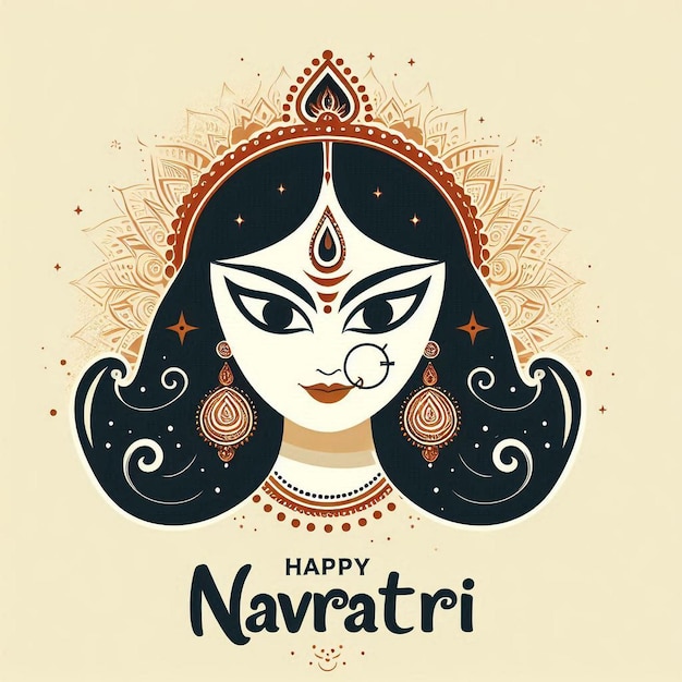 Navratri Poster art illustration