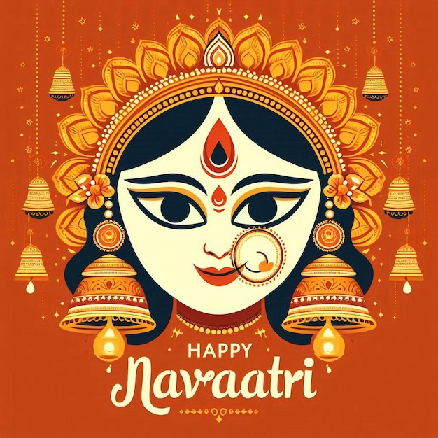 Navratri Poster art illustration