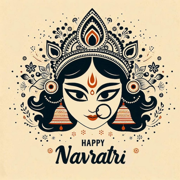 Navratri Poster art illustration